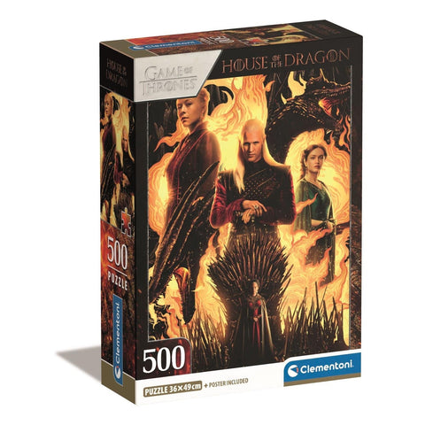 Clementoni Puzzle House of Dragon Poster Included 500 Pieces