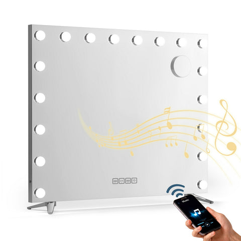 Embellir Bluetooth Makeup Mirror 80x65cm Hollywood Vanity with LED Light Wall