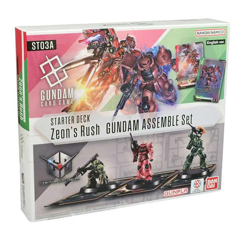 Bandai Gundam Card Game Zeon's Rush ST03A Gundam Assemble Starter Set