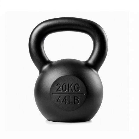 Everfit 20kg Cast Iron Kettlebell Powder Coating Flat Bottom Home Gym