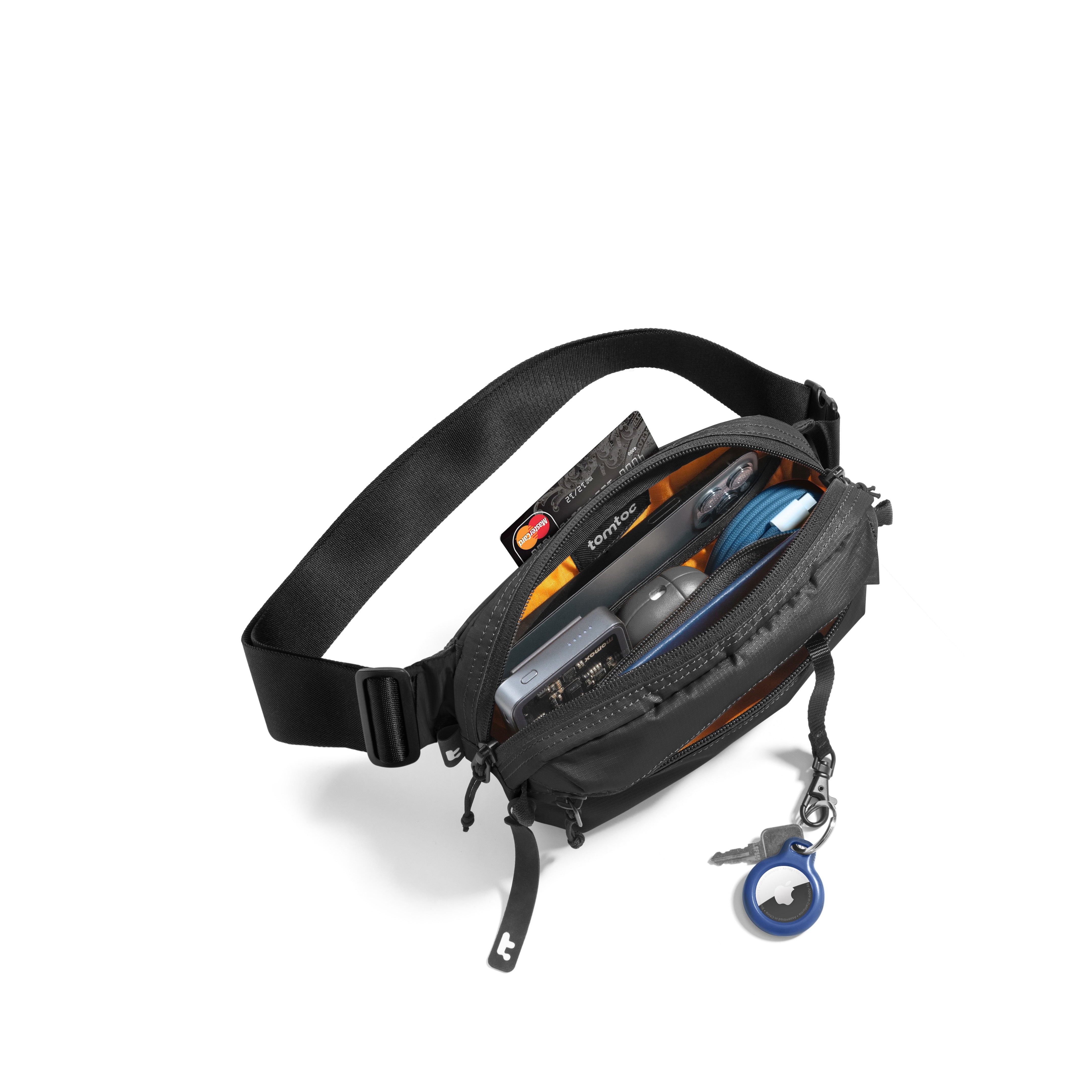 Tomtoc Aviator Chest Bag (Black) JB Hi-Fi