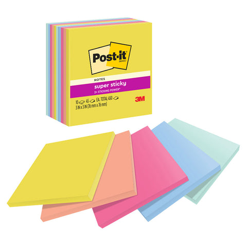 3m Company Post-it Summer Joy Super Sticky Notes (Pack of 10)