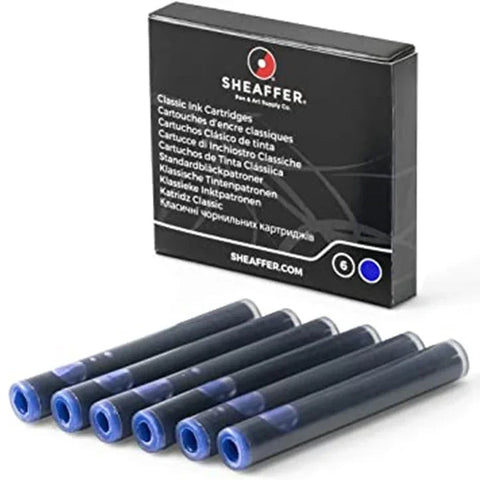 Sheaffer 96223 Refills for Fountain Pen Blue Ink Cartridge 6 Pack