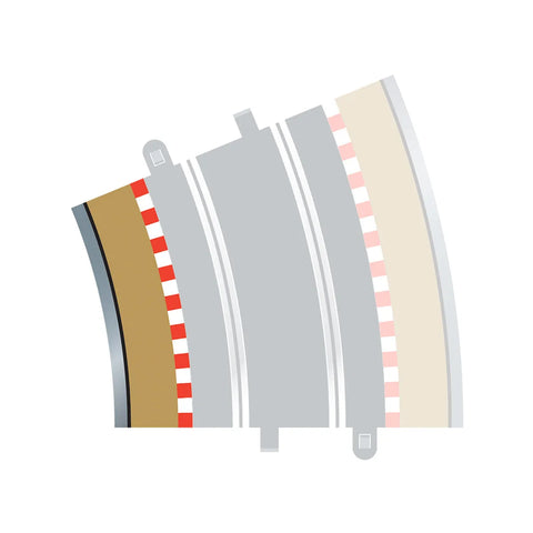 Scalextric 1/32 Track Radius 4 Inner Curve Borders & Barriers 22.5 Degree 4Pcs