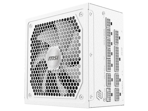 MSI MAG A1000GL 80+ Gold Fully Modular ATX 3.1 Power Supply (White)