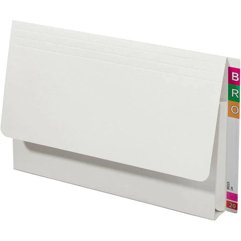 Avery 43955 Lateral Document Wallets - Foolscap, White, 20 Pack