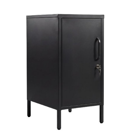 Desky Sidekick Metal Locker Cabinet - Black / Left Opening
