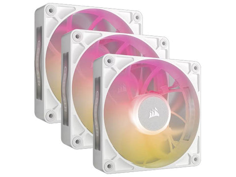 Corsair iCUE LINK RX120 MAX RGB 120mm PWM Thick Fans  - White (3-Pack)