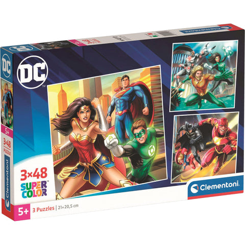 Clementoni Puzzle Square DC Comics Justice League 3x48 Piece Puzzles