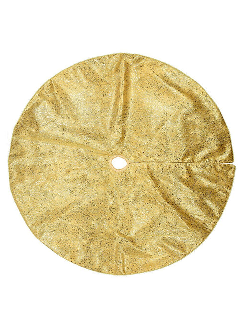 Christmas Warehouse - SKRT2303 1.2m Metallic Gold Sequin & Glitter Starburst Christmas Tree Skirt Gold