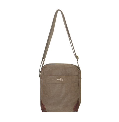 FIB Explorer Canvas Cross Body Travel Bag - Khaki