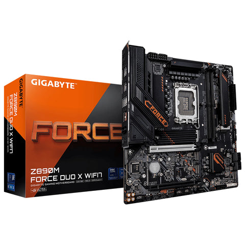 Gigabyte Z890M Force Duo X WiFi7 LGA 1851 Micro ATX Motherboard (Z890M FORCE DUO X WIFI7)