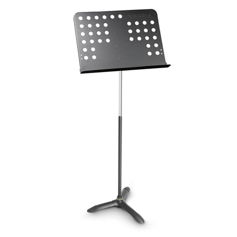Gravity NSORC2L Orchestra Tall 150cm Music Stand with Perforated Steel Desk Black