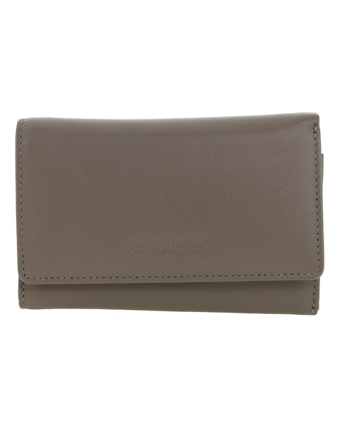 Pierre Cardin Women's Leather Tri-Fold Protected RFID Wallet Taupe 14cm