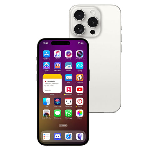Apple iPhone 15 Pro Max 256GB (White Titanium) [~Refurbished: Excellent]