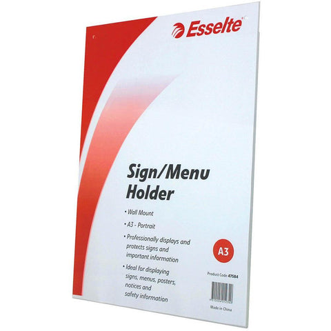 Esselte Sign / Menu Holder Wall Mount Portrait A3