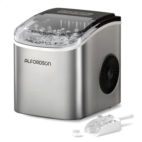 ALFORDSON Ice Maker Portable Machine Bar Countertop 12kg Ice Cube Tray (Silver)
