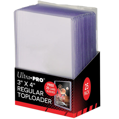 Ultra Pro: UP81579 3"x4" Clear Toploader with Card Sleeves 25ct