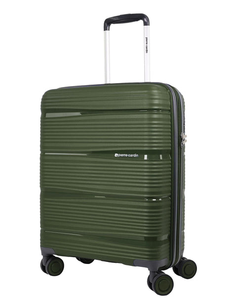 Pierre Cardin Normandy Cabin 55L Hard Shell Case Suitcase Travel Luggage Green