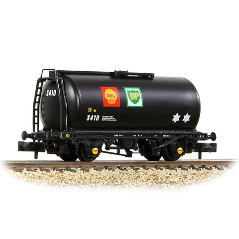Graham Farish N BR 45T TTA Tank Wagon 3410 'Shell/BP' Black