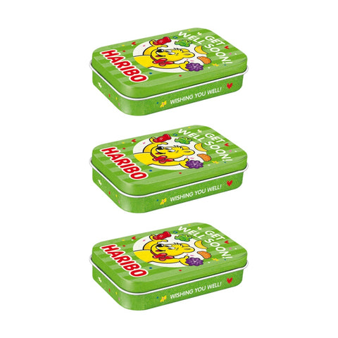 Nostalgic-Art Pet Treat Storage Box Haribo Get Well Soon Steel 9.5x6x2cm 3pack