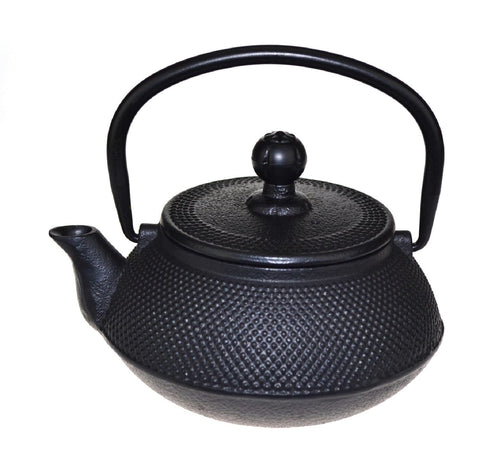 Teaology Cast Iron Teapot 500ml - Fine Hobnail Black