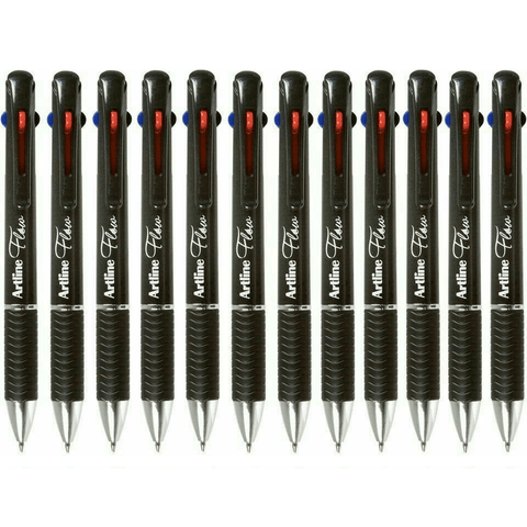 Artline Flow 4 Colour Pen Ball Point Pen (Black) [Box 12]