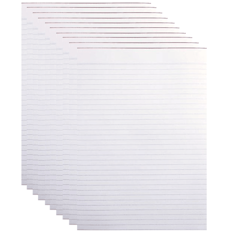 10x Writer Office Writing Pads Paper Ruled 80lf A4 White BULK