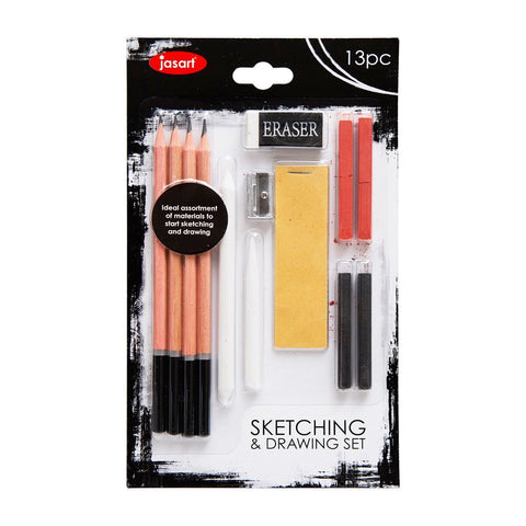 Jasart Art Sketching Drawing Graphite Pencil Set (13-Piece)