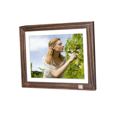 Kodak HDPF-978 Digital Photo Frame Rustic Wood, Advanced 9.7 (Brown)