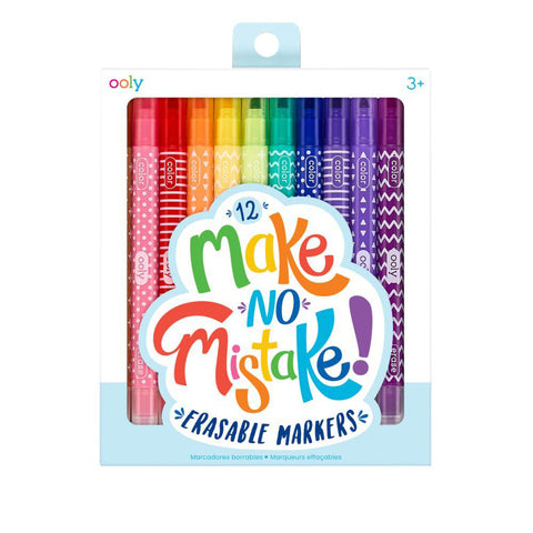 12pc Ooly Make No Mistake Erasable Markers Colouring Set 3y+