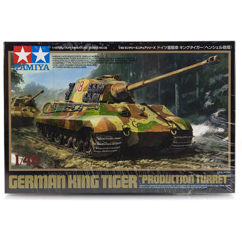 Tamiya 1/48 German Production Turret King Tiger Scaled Plastic Model Kit