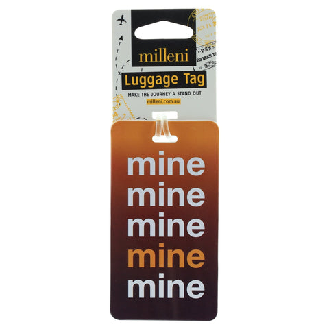 Milleni Flexible Travel Luggage Tag with Loop Strap (Mine)