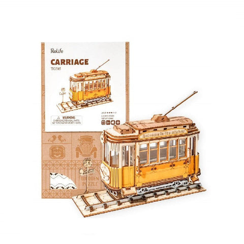 Robotime Classical 3D Wooden Carriage (Tram)