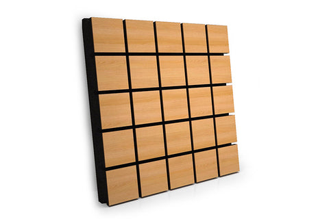 Elite Sound Acoustics 70mm Panel Foam Absorption Diffuser (Grid Oak)