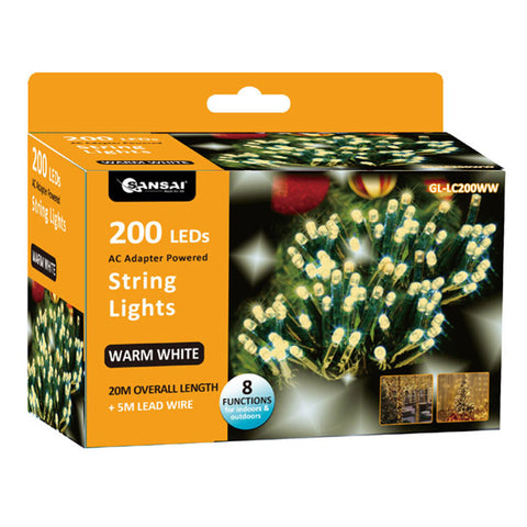 Sansai 200 LED String Lights (Warm White)