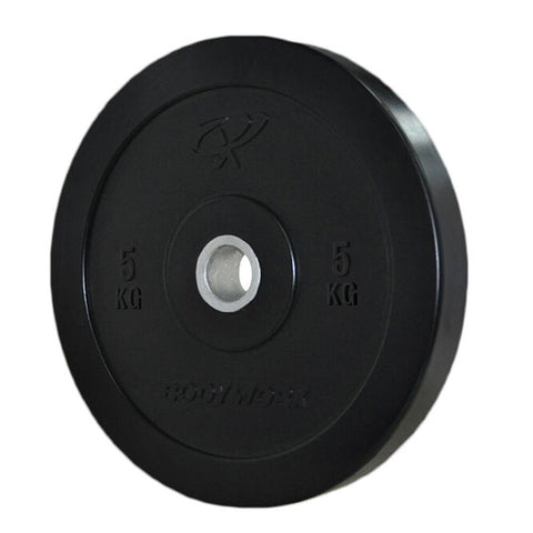 Bodyworx Bumper Plate Weight Lift Home Gym Workout Exercise 5kg Black