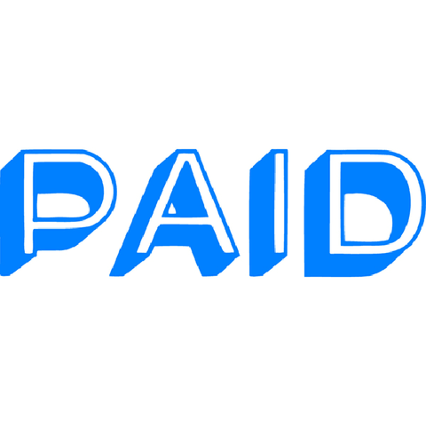 Xstamper Cx-Bn 1357 Message Stamp Paid Blue
