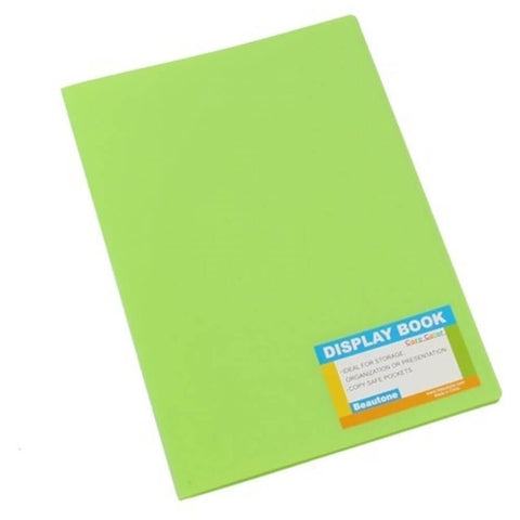 Bantex Tropical Fixed Display Book (20-pocket) - Lime