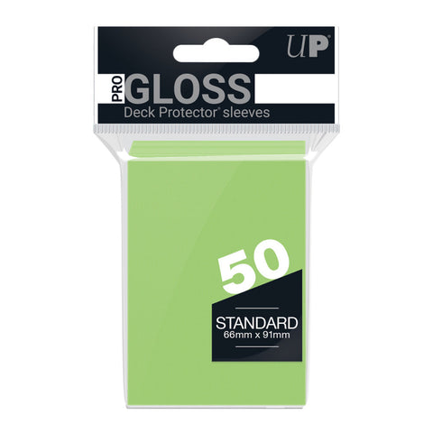 Ultra Pro: UP84099 PRO-Gloss 50ct Standard Deck Protector sleeves (Lime Green)