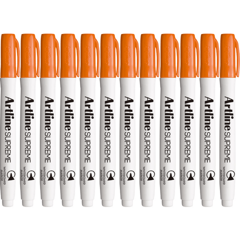 Artline Supreme Whiteboard Marker Pen (Orange) [Box 12]