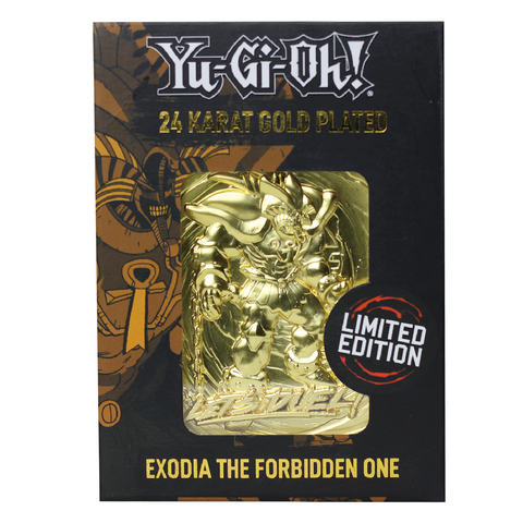 Fanattik Yu-Gi-Oh! Limited Edition 24k Gold Plated Exodia the Forbidden One Metal Card