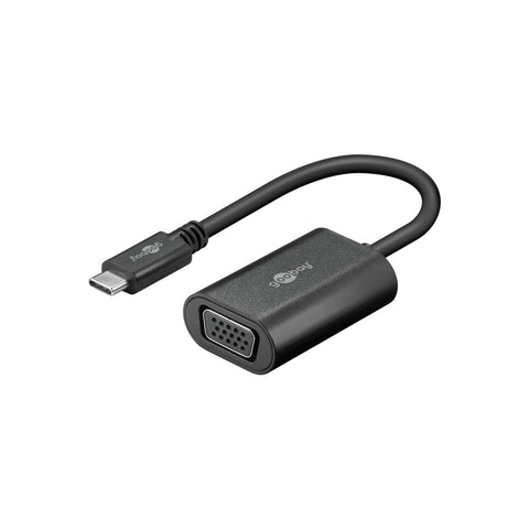 Goobay 20cm USB-C to VGA Adapter Connector (Black)