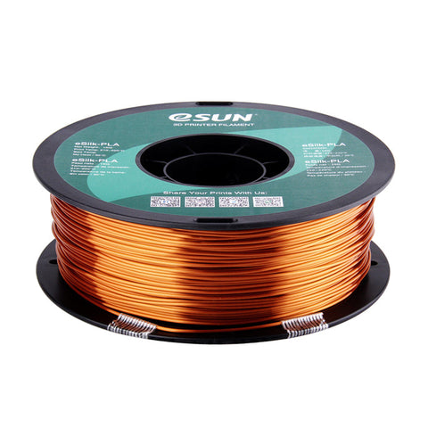 eSun Silk PLA 3D Print Filament 1.75mm 1kg - Copper