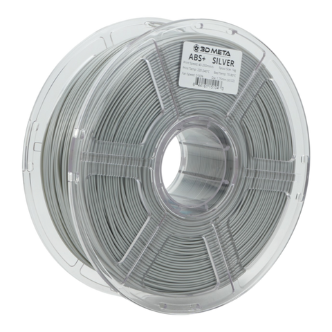 3D META ABS+ 3D Printing Filament - Silver