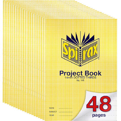 Spirax 141 Project Book A4 14mm Dotted Thirds 48 Page [20 Pack]