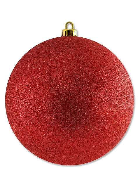 Christmas Warehouse - DECRBA22 Majestic Red Glitter Large Display Bauble | 20cm Red
