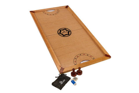Jenjo Games Shuffle Puck Wooden Ice Hockey Game