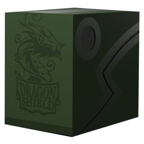 Arcane Tinmen Dragon Shield Revised Double Shell - Forest Green/Black Deck Box