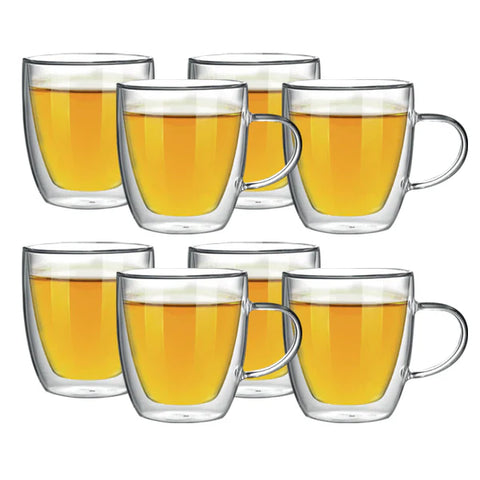 Bialetti Double Wall Capri Glasses - 350ml x 8